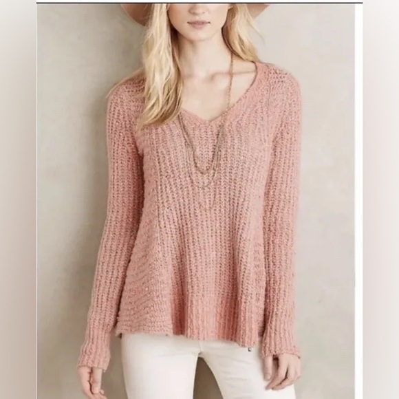 Moth Marled V-Neck Sweater (M) - Picture 1 of 12